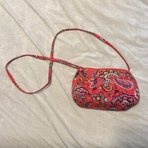 Vera Bradley Quilted Call me Coral Print Small Shoulder Bag Purse